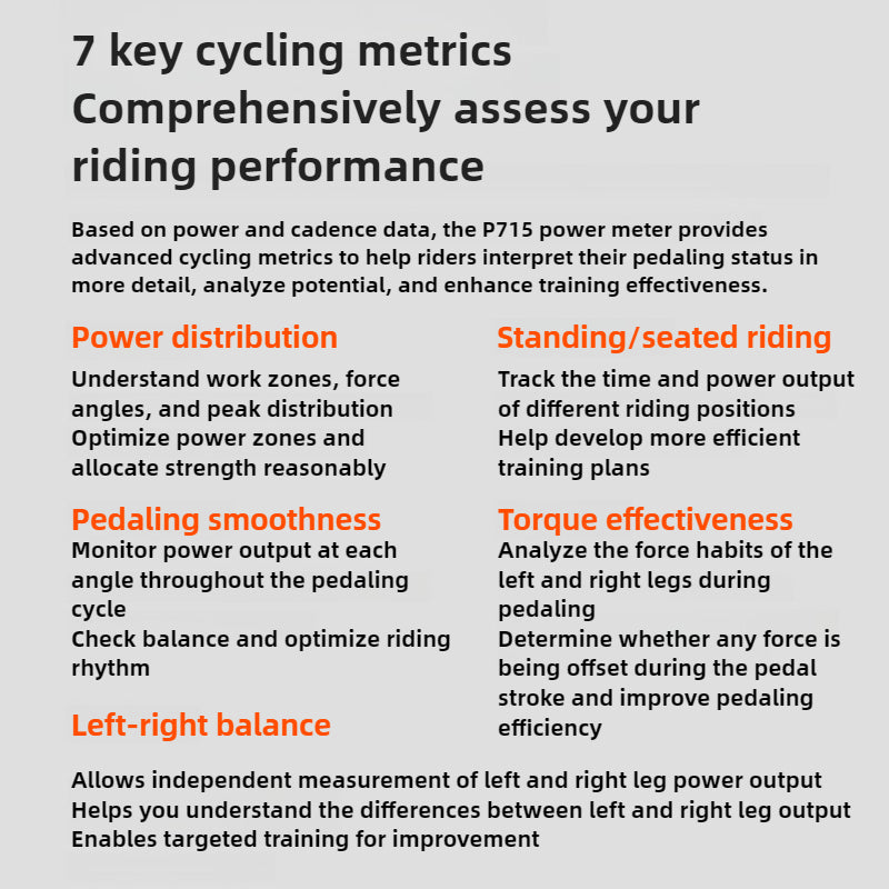 Magene P715 Power Meter Pedals | ±1% Accuracy, ANT+ Bluetooth, SPD-SL Compatible