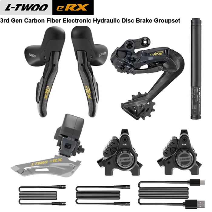 L-TWOO ERX Electronic Gravel Bike Groupset Wireless Hydraulic Disc Brake System