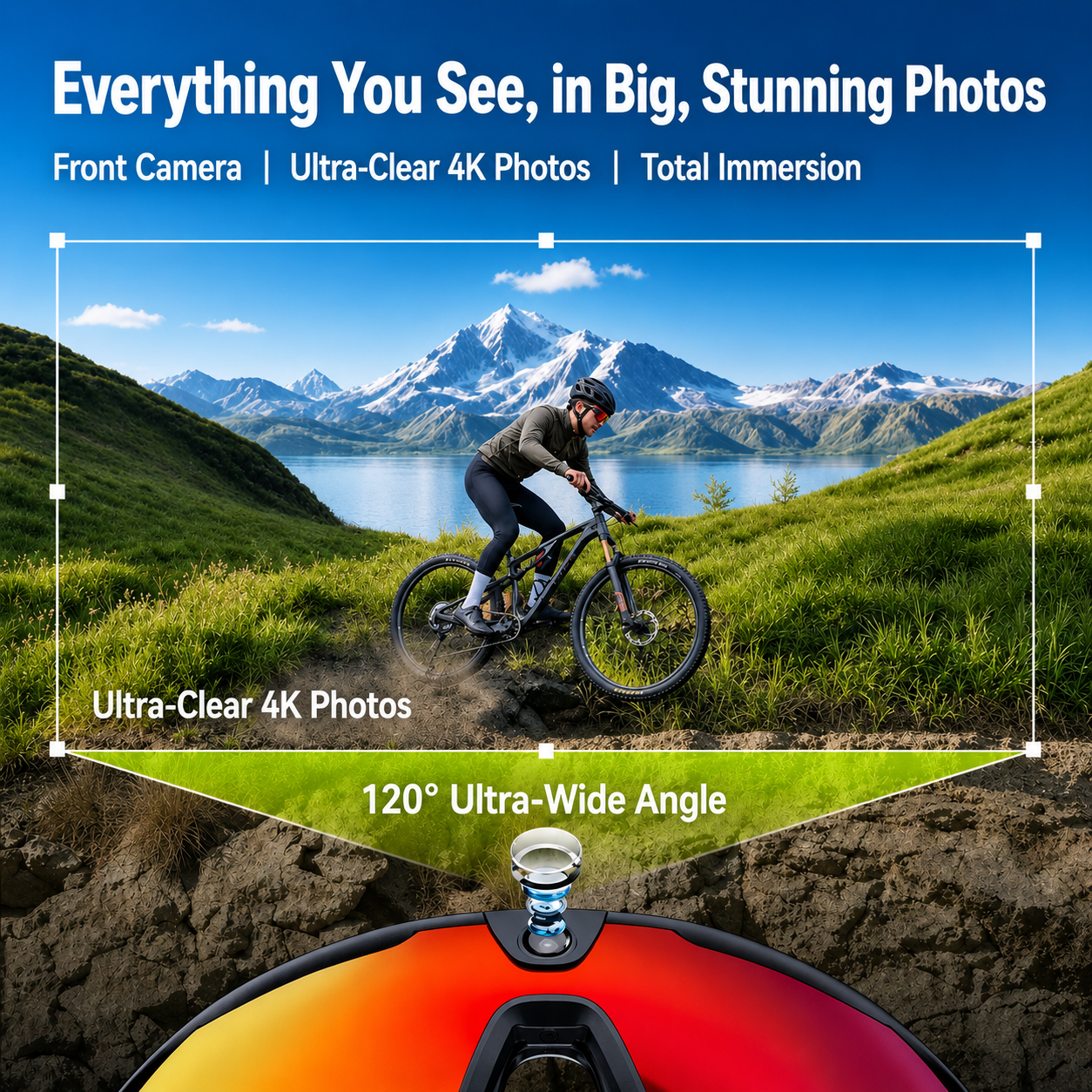 BleeqUp Ranger AI Cycling Camera Glasses with 3K POV Video and Open-Ear Audio