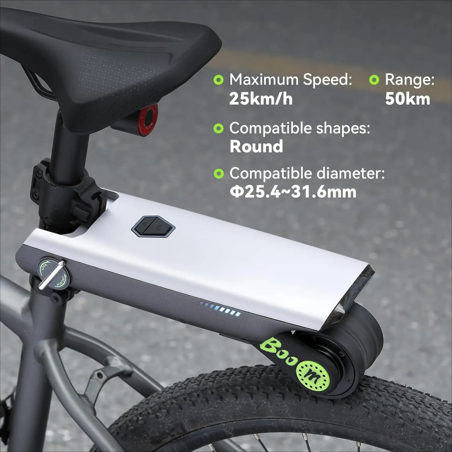 PWHOOL Electric Bike Conversion Kit for Road, Gravel & MTB | 200W Motor, 3.2kg Lightweight